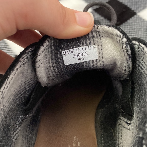 Toms black suede lace up ankle boots wedge bootie - Picture 5 of 5